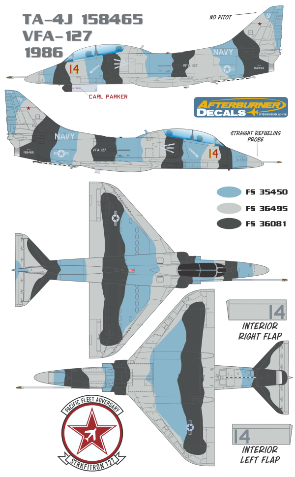 TA-4J VF-127 Adversary Color Profile and Paint Guide