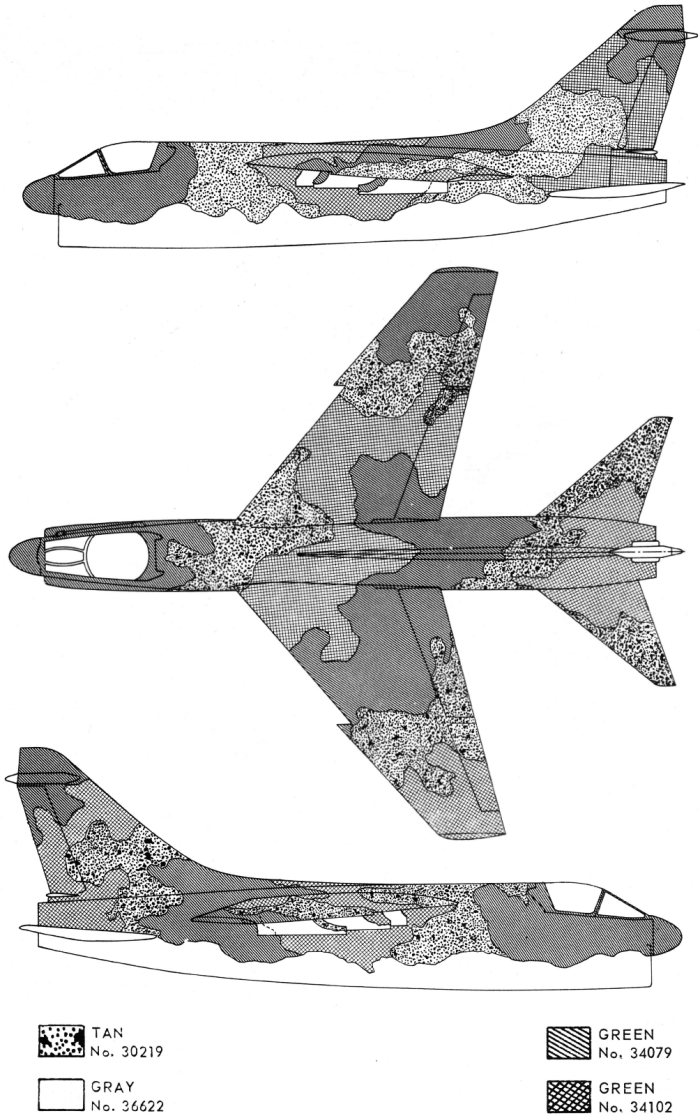 A-7D Corsair II Southeast Asia Camouflage Color Profile and Paint Guide