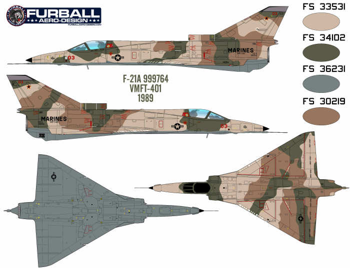 F-21A Kfir Adversary Camouflage Color Profile and Paint Guide