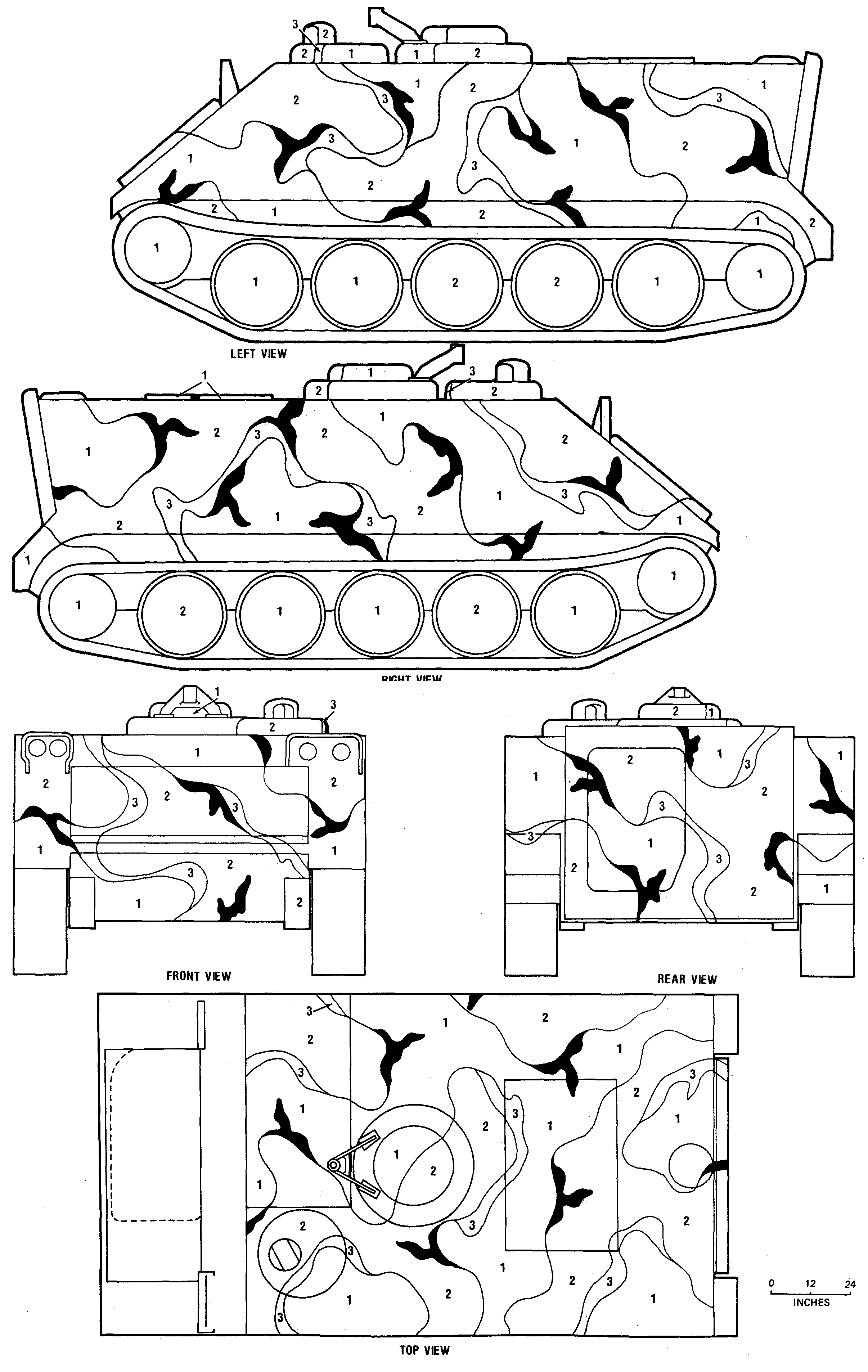 M113 MERDC Snow w/Trees Camouflage Color Profile