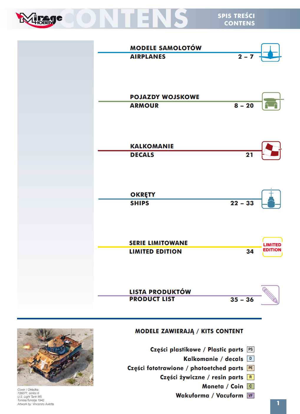 Mirage Hobby 2014 Catalog Page 3