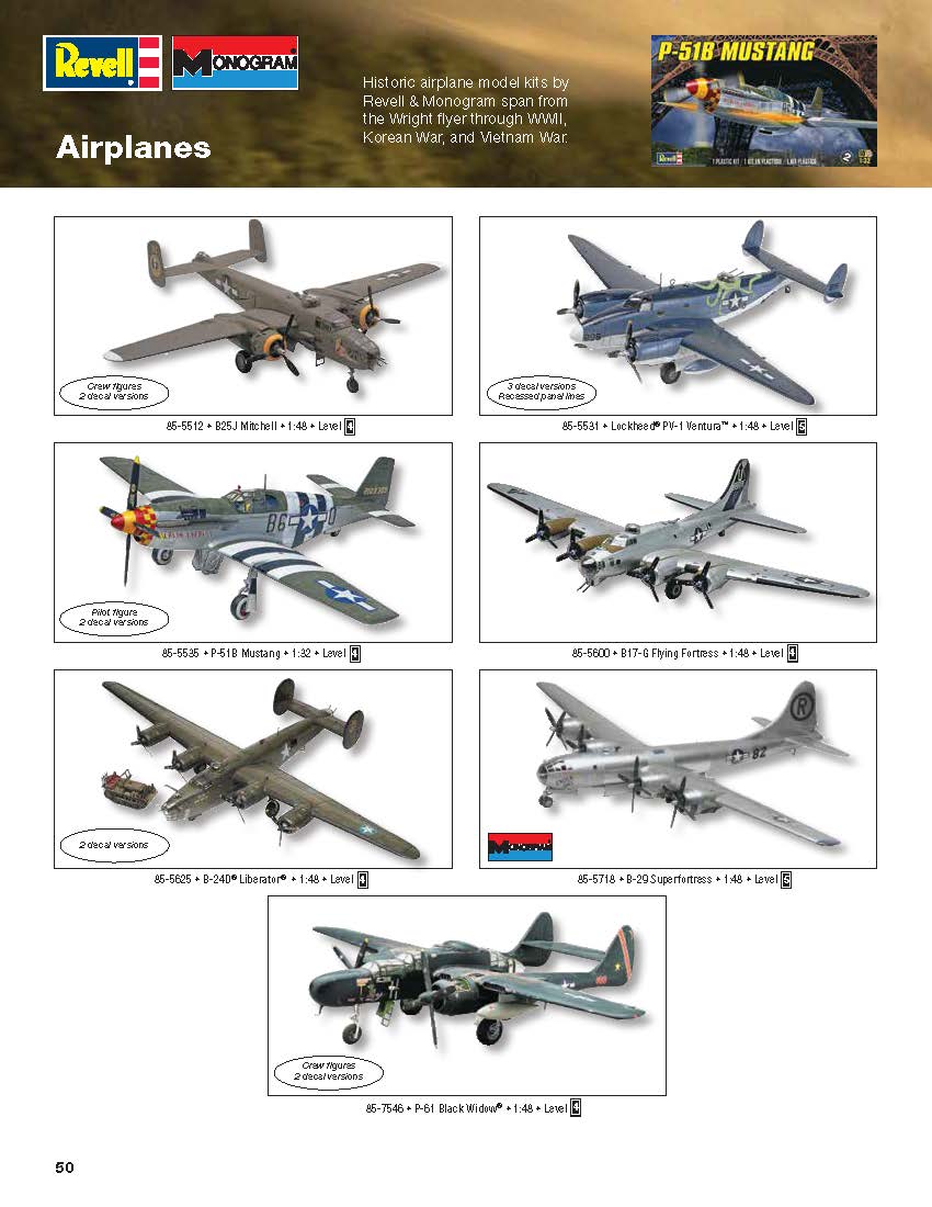 Revell 2016 Catalog Page 50