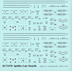 Spitfire Late Mark Stencils