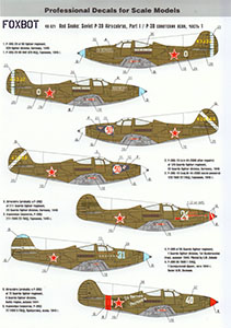 Foxbot 1/48 Red Snakes: Soviet P-39 Airacobras Part 1 Decal First Look