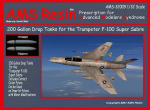 F-100 Super Sabre 200 Gallon Drop Tanks w/Corrected Pylons