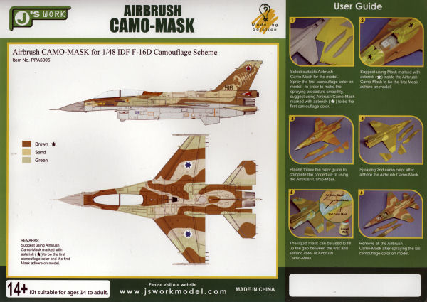 F-16D IDF Camouflage Masks