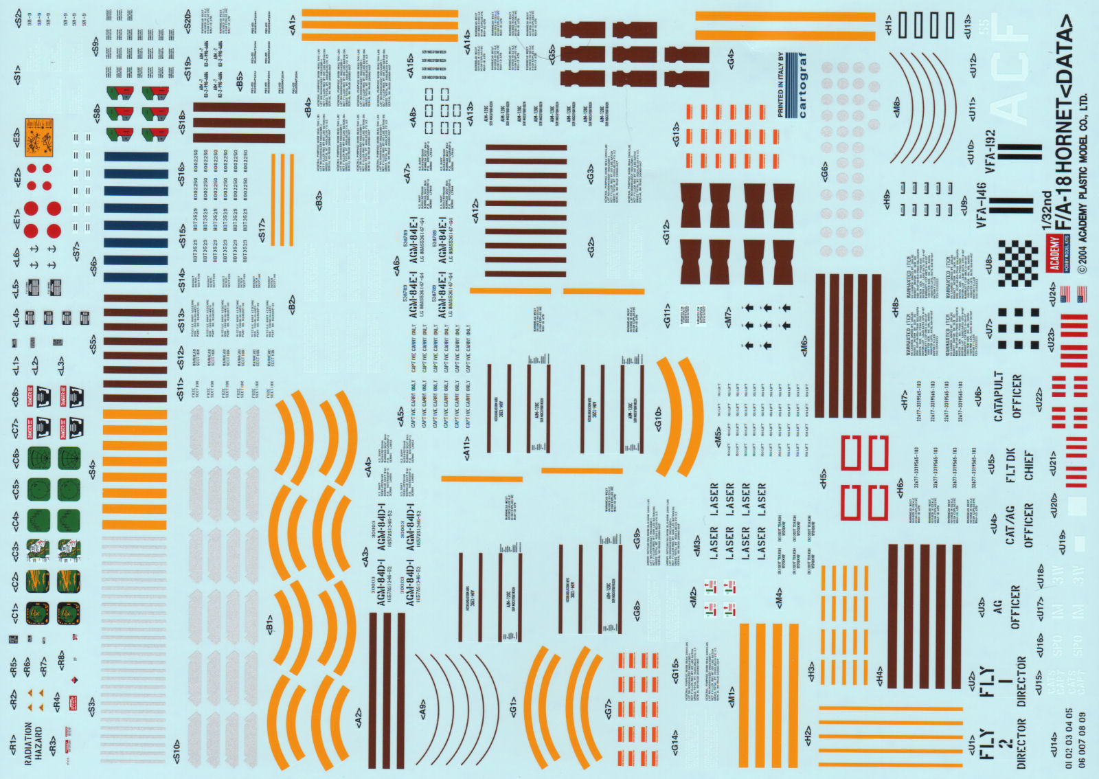 Academy 12118 1/32 F/A-18D Hornet USMC Parts Image 11