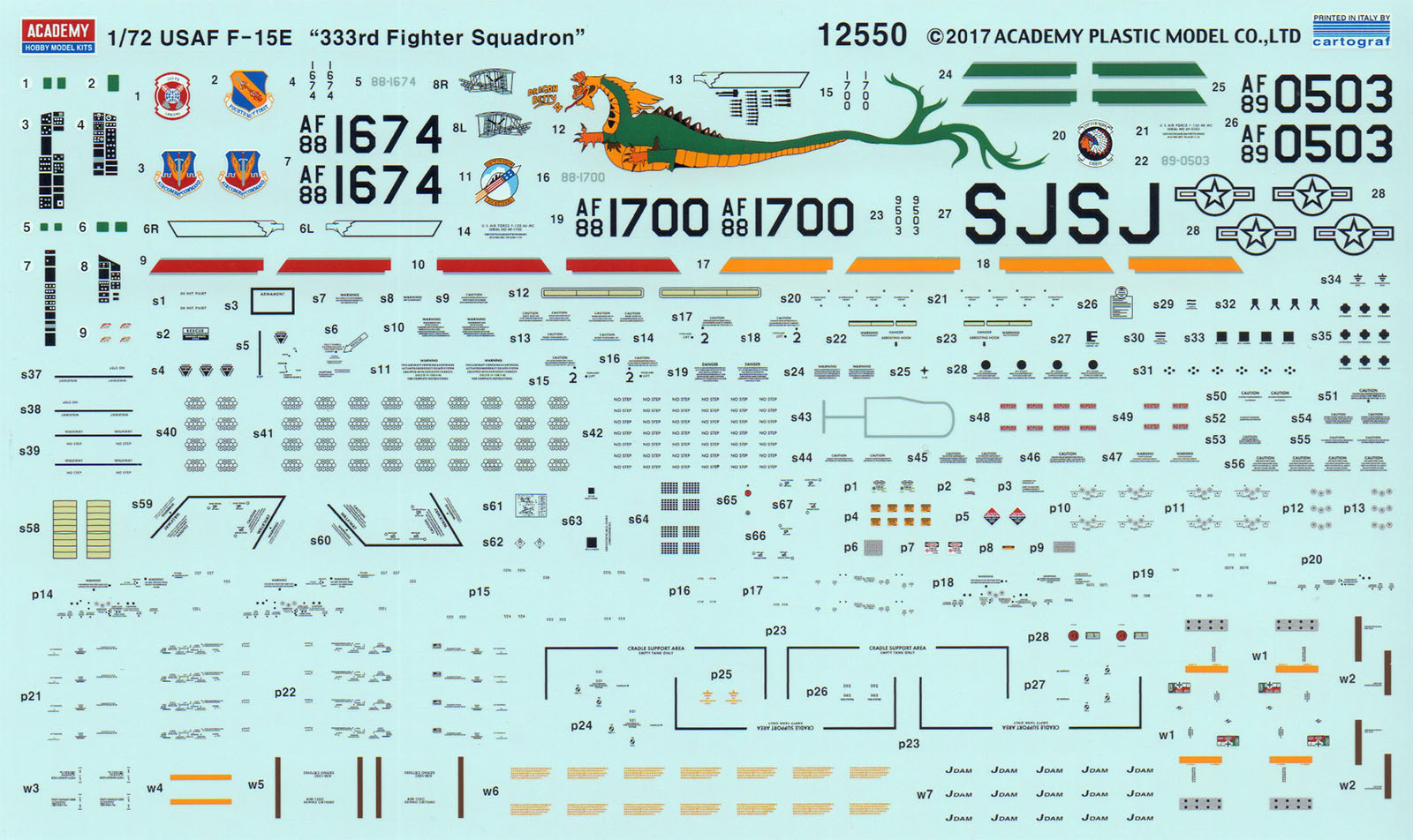 Academy 12550 1/72 F-15E Strike Eagle Parts Image 04