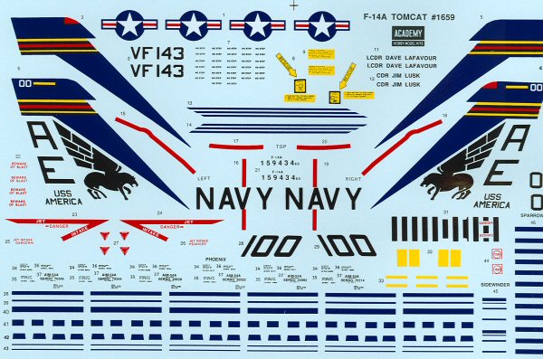 Academy 01659 1/48 F-14A Tomcat Parts Image 09