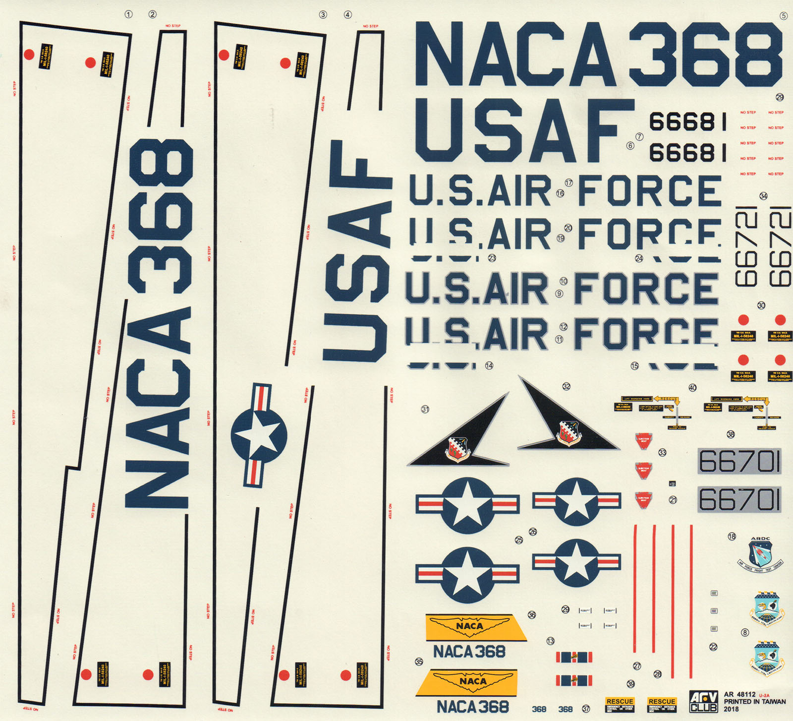 AFV Club 48112 1/48 U-2A 'Dragon Lady' Parts Image 05