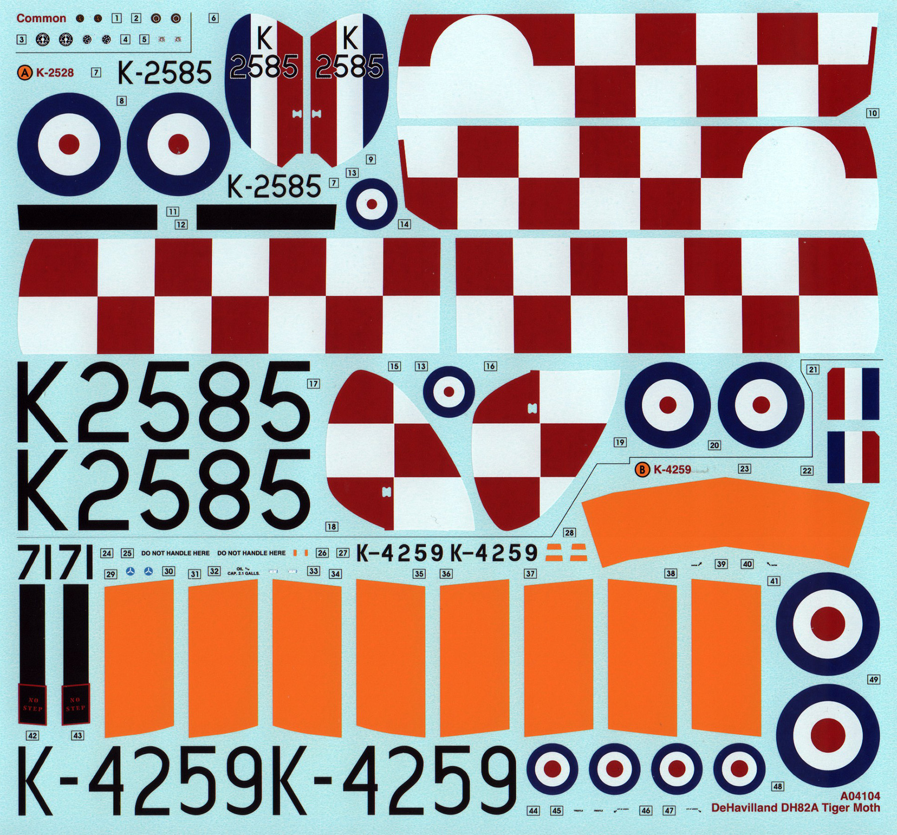 Airfix 4104 1/48 de Havilland DH.82a Tiger Moth Parts Image 05