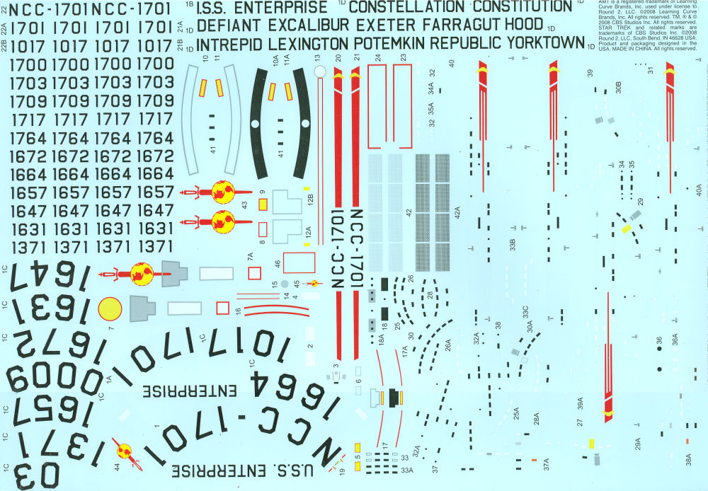 AMT 0609 1/650 USS Enterprise NCC-1701 Parts Image 07