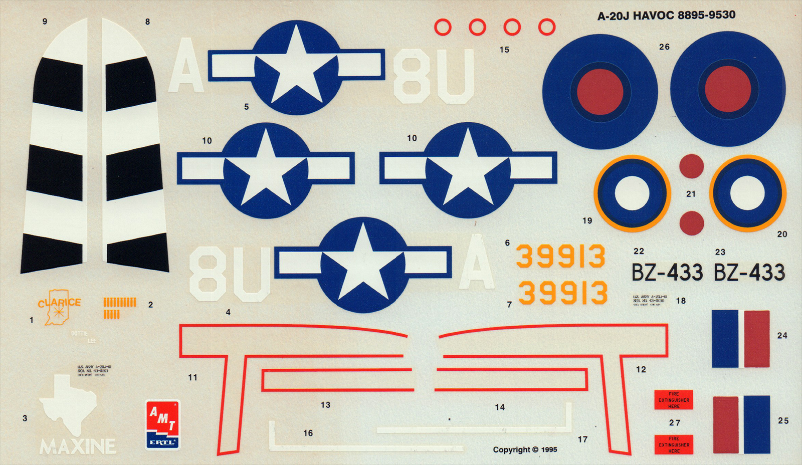 AMT 8895 1/48 A-20J Havoc Parts Image 05