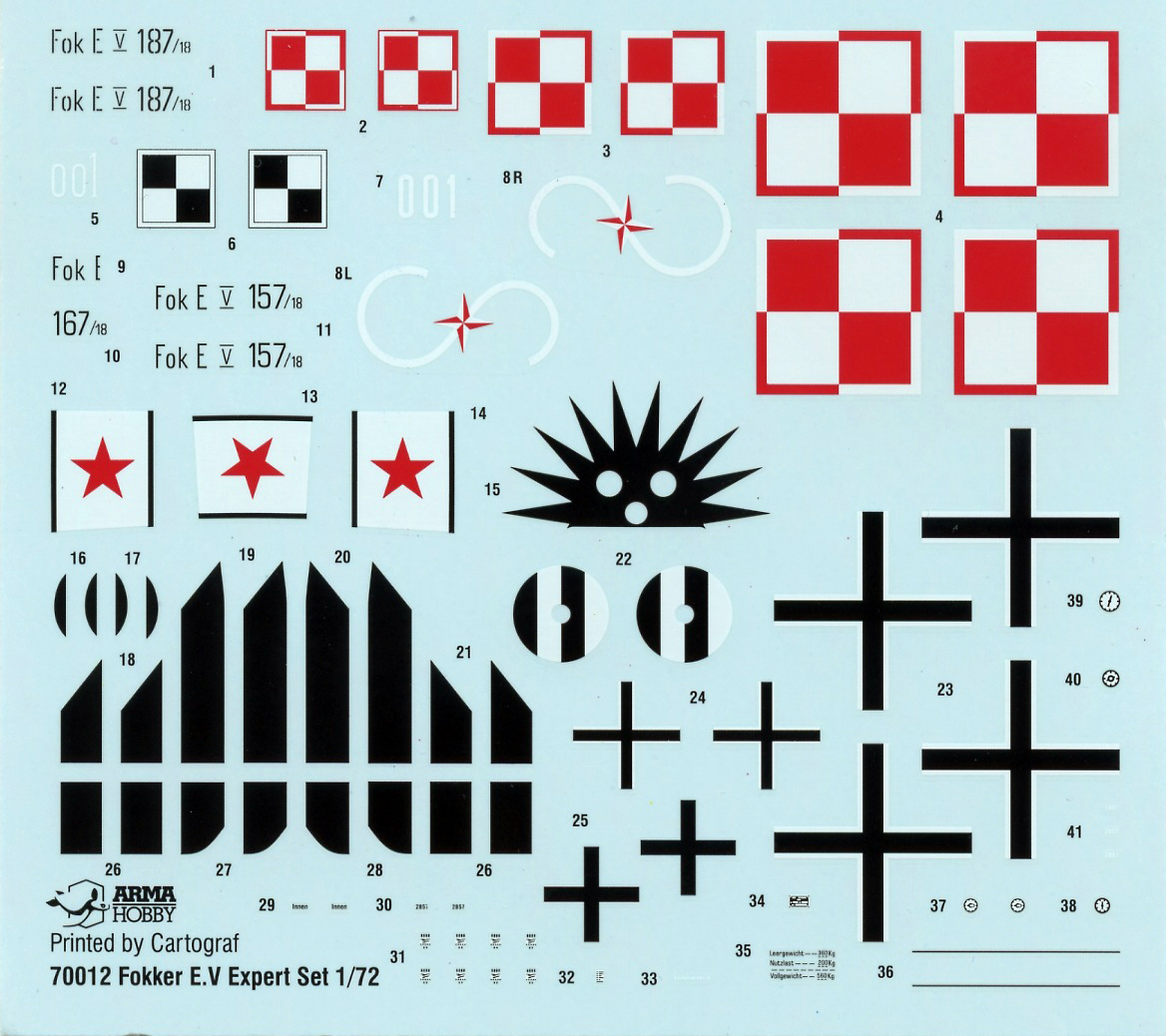 Arma Hobby 70012 1/72 Fokker E.V Parts Image 03