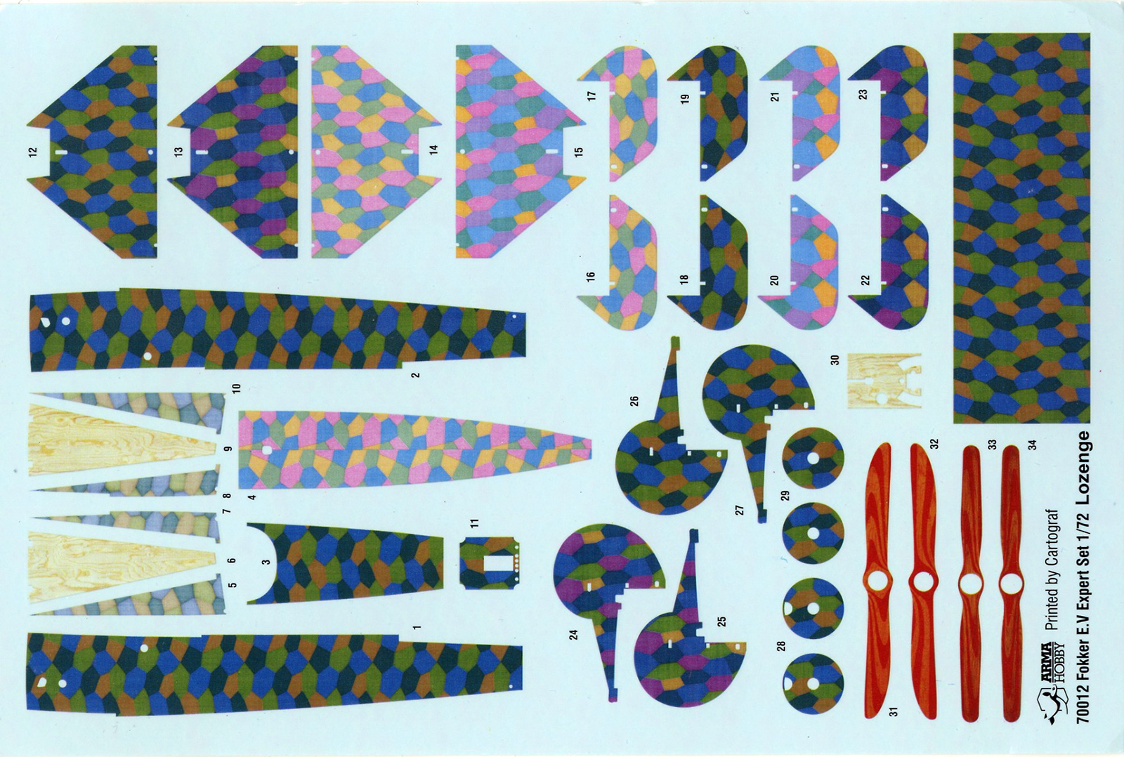 Arma Hobby 70012 1/72 Fokker E.V Parts Image 04