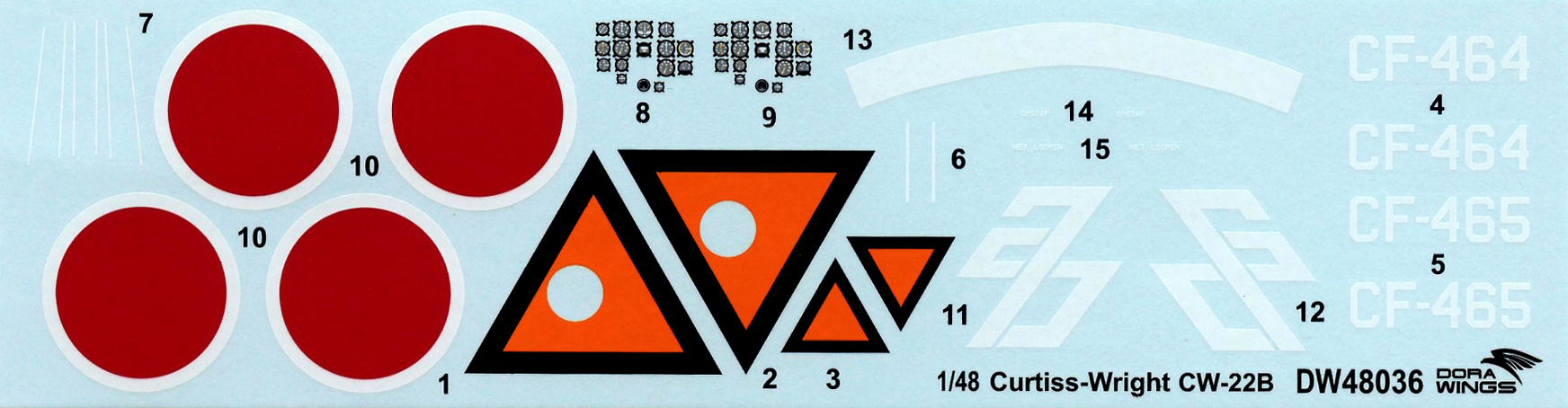 Dora Wings 48036 1/48 Curtiss-Wright CW-22B Parts Image 09