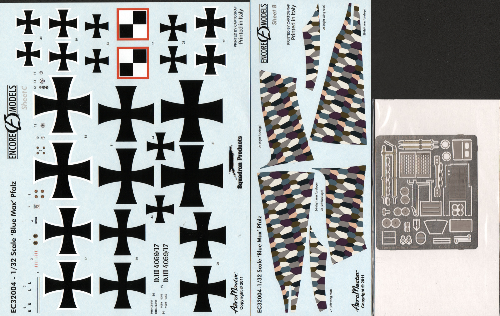 Encore Models 32004 1/32 Blue Max Pfalz Parts Image 05