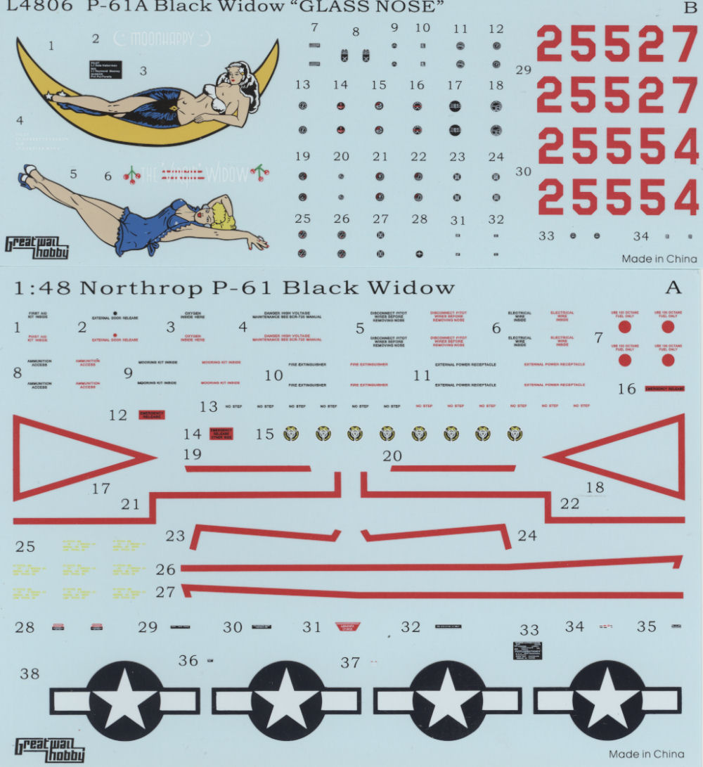 Great Wall Hobby 4806 1/48 P-61A Black Widow Parts Image 07