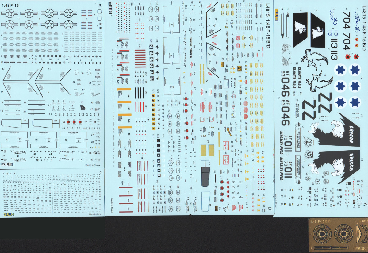 Great Wall Hobby 4815 1/48 F-15B/D Eagle Parts Image 14