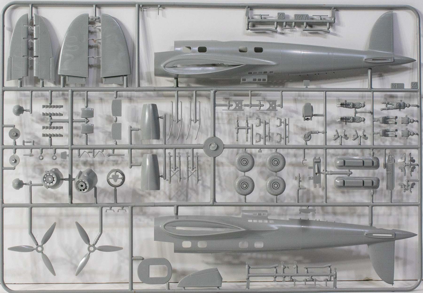 Italeri 1436 1/72 Heinkel He 111H Parts Image 01