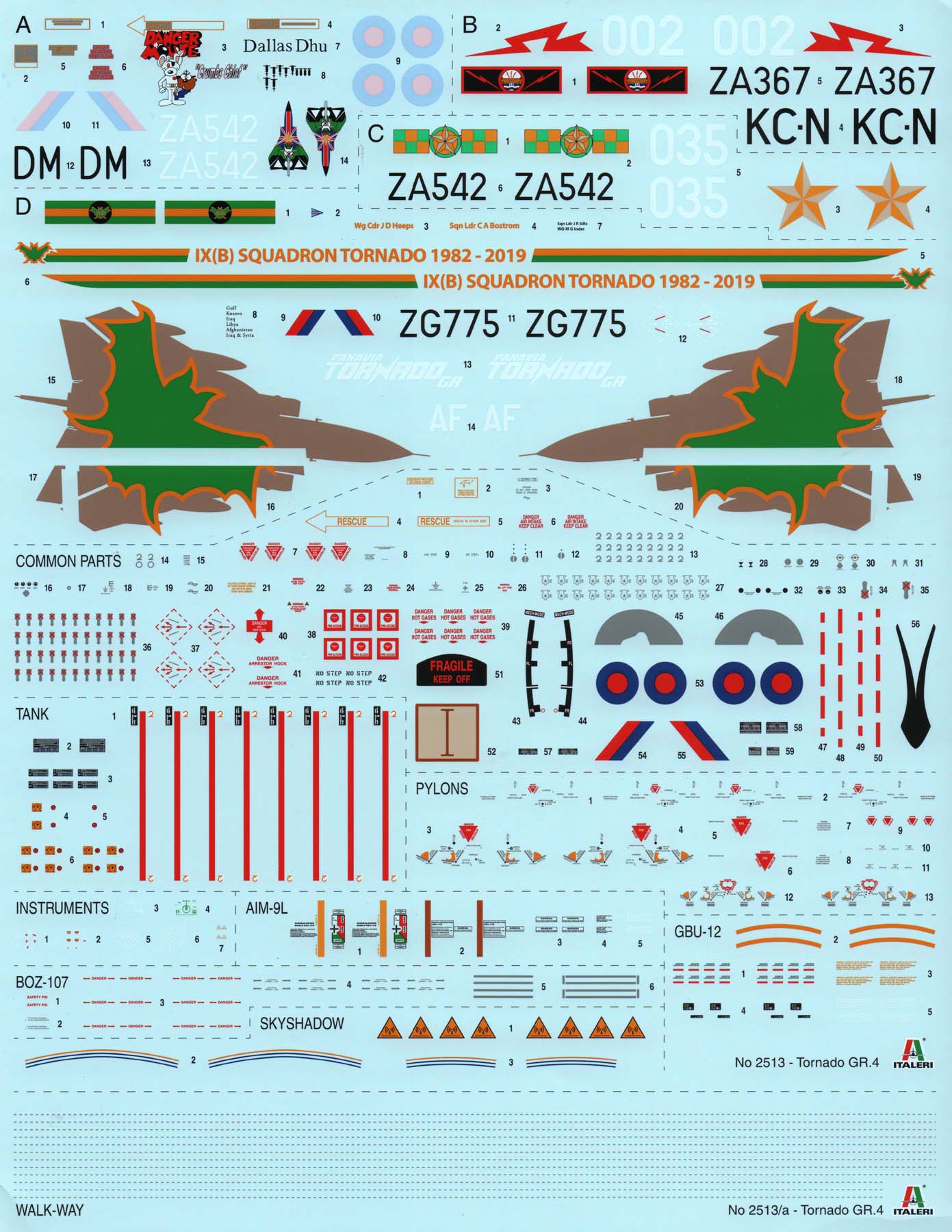 Italeri 2513 1/32 Tornado GR4 Parts Image 09