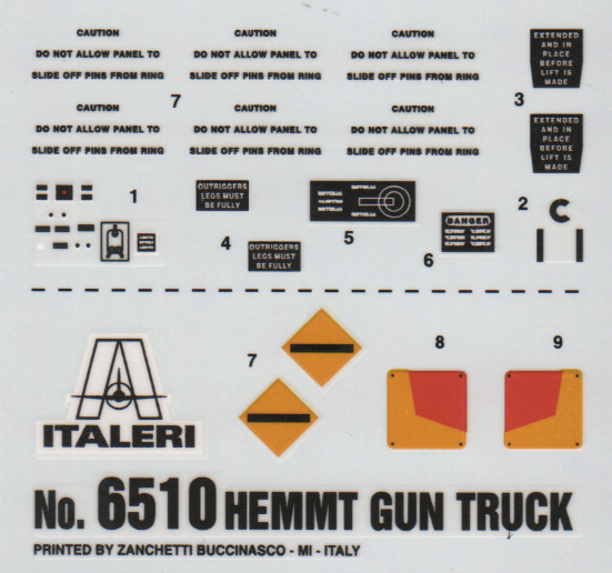 Italeri 6510 1/35 HEMTT Gun Truck Parts Image 04