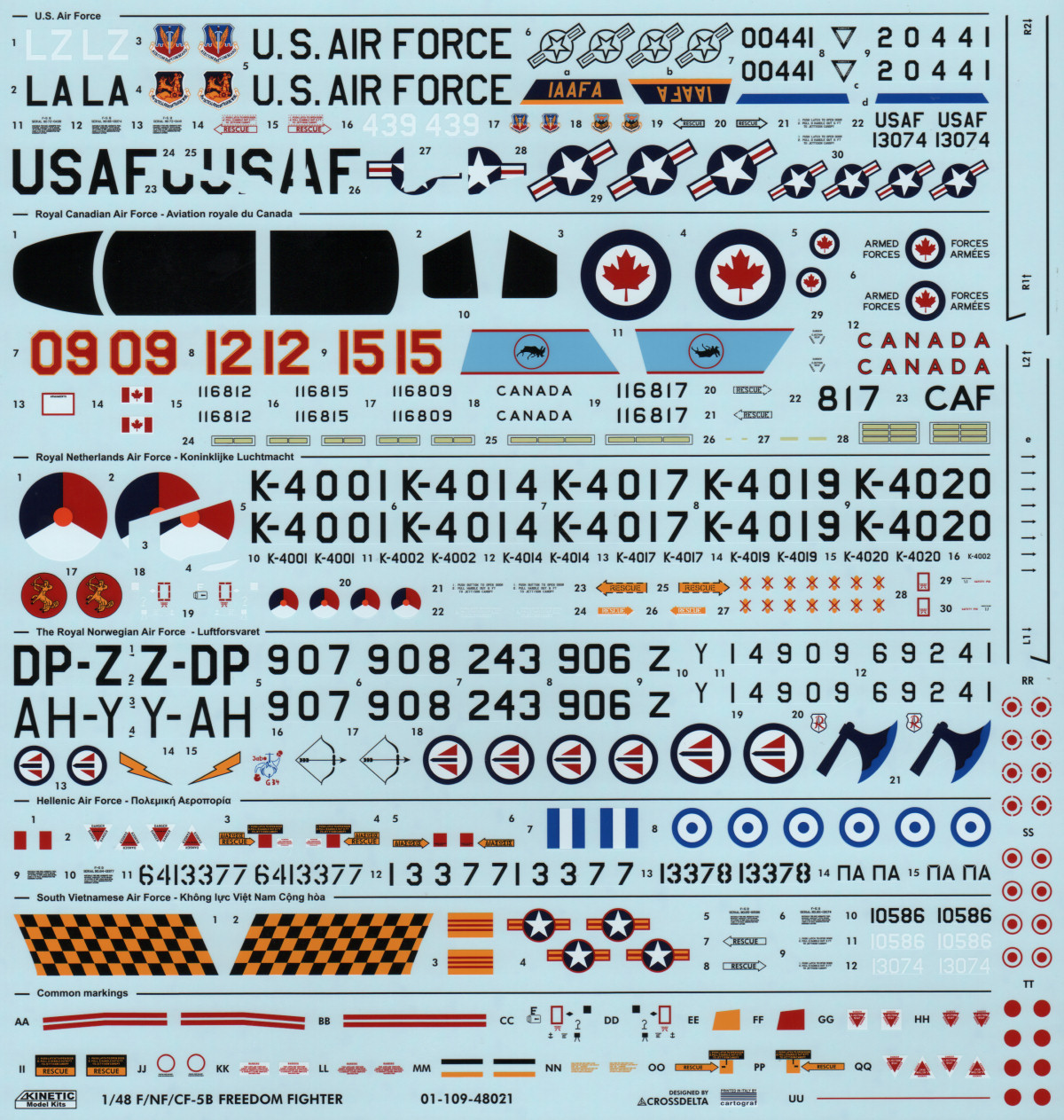 Kinetic 48021 1/48 F-5B Freedom Fighter Parts Image 04
