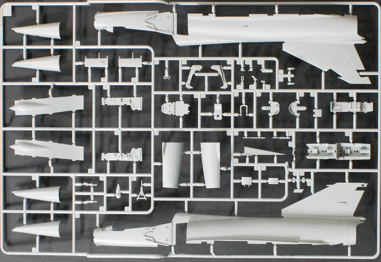 Kinetic 48054 1/48 Mirage IIIBE/D/DE/DS/D2Z Parts Image 01