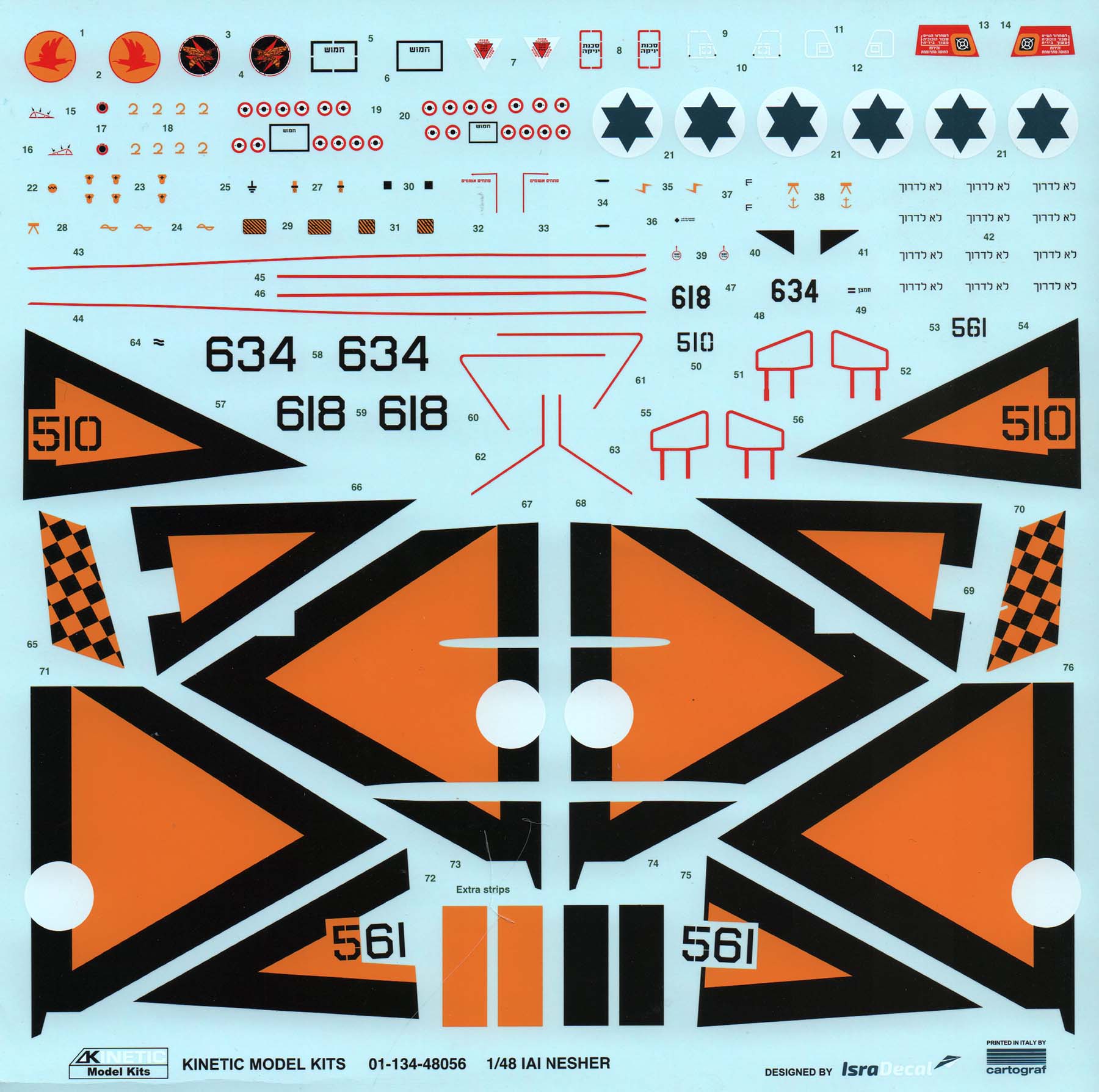 Kinetic 48056 1/48 IAI Nesher Parts Image 05