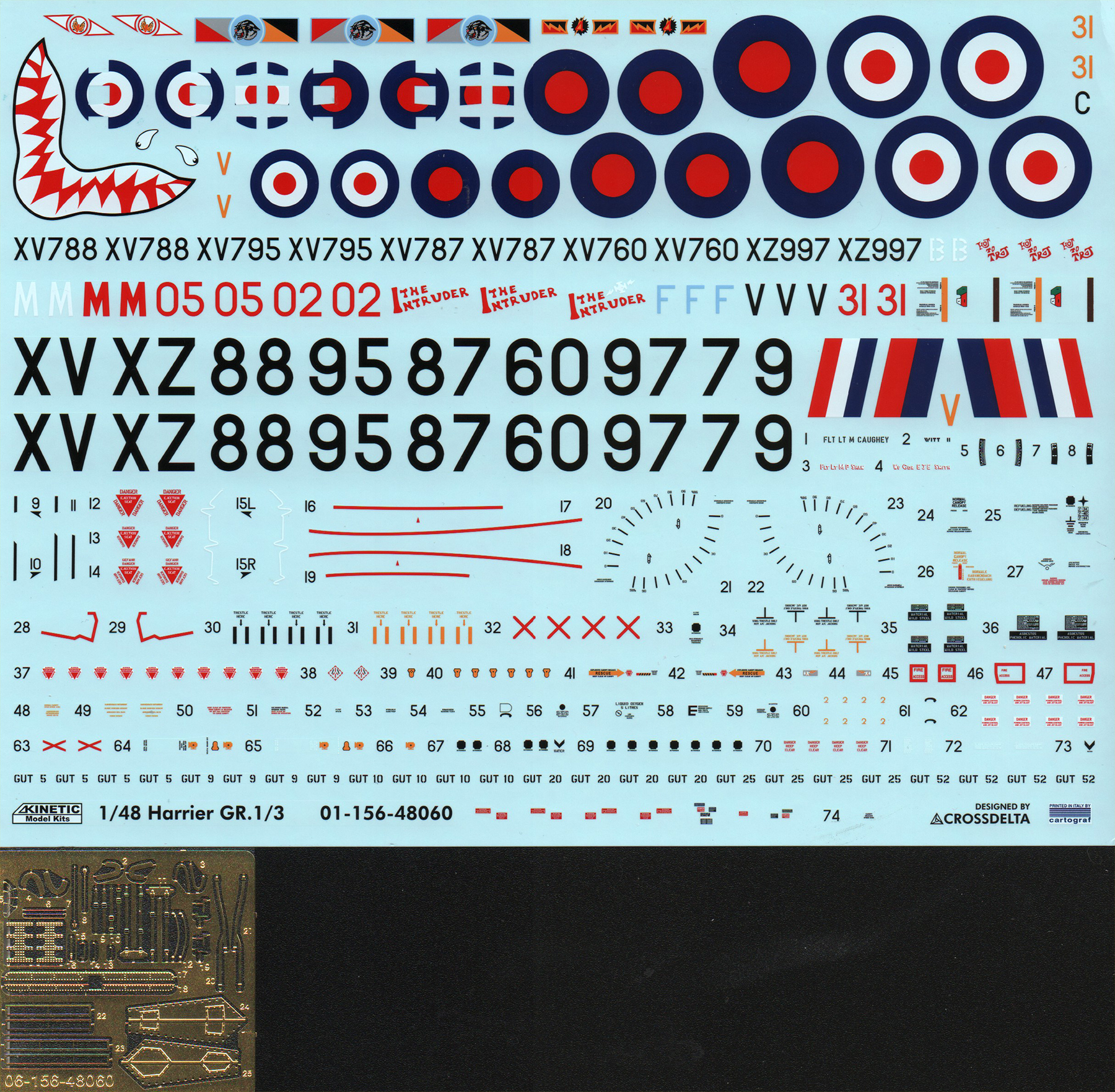 Kinetic 48060 1/48 Harrier GR1/GR3 Parts Image 07