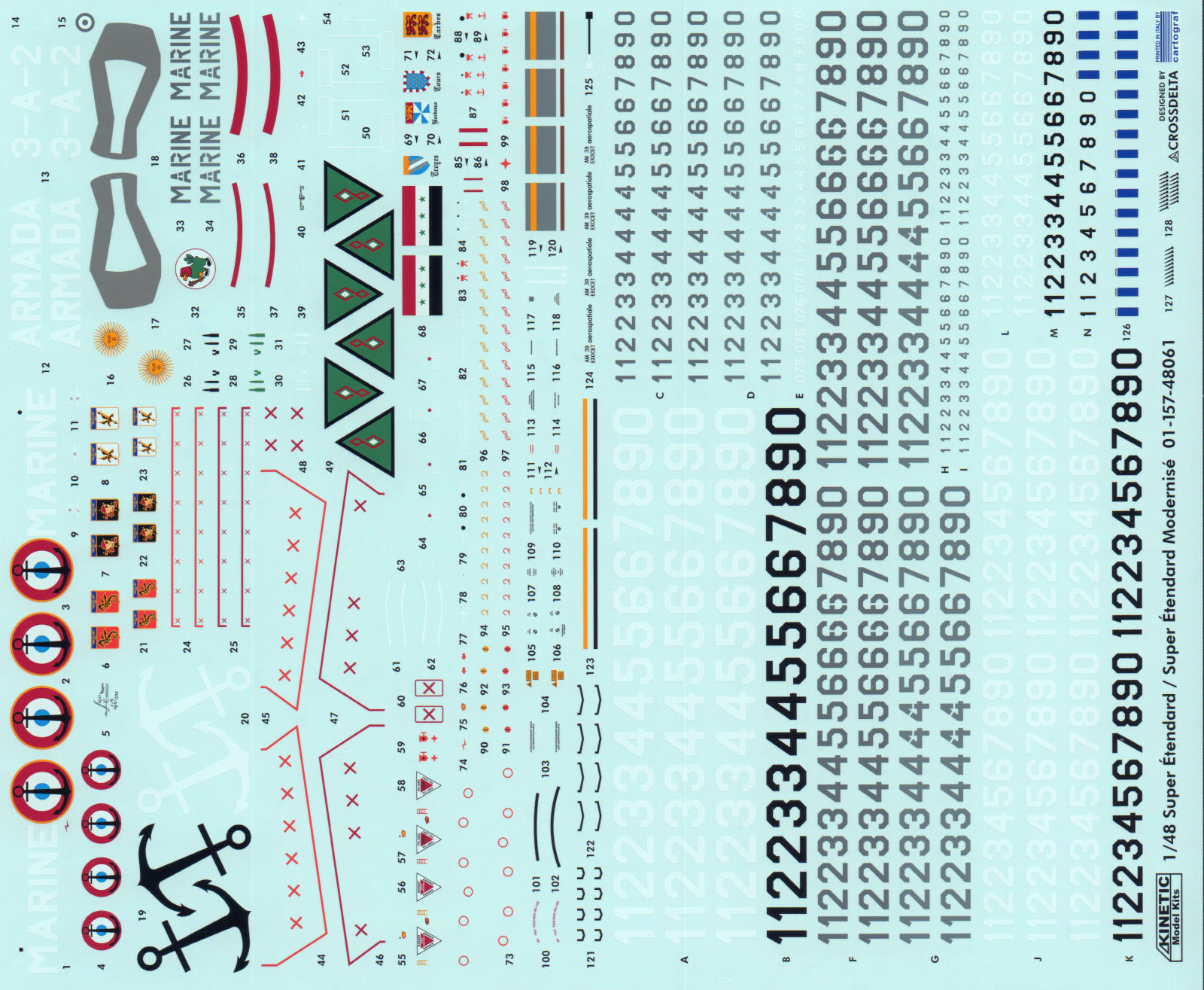 Kinetic 48061 1/48 Super Etendard Parts Image 06