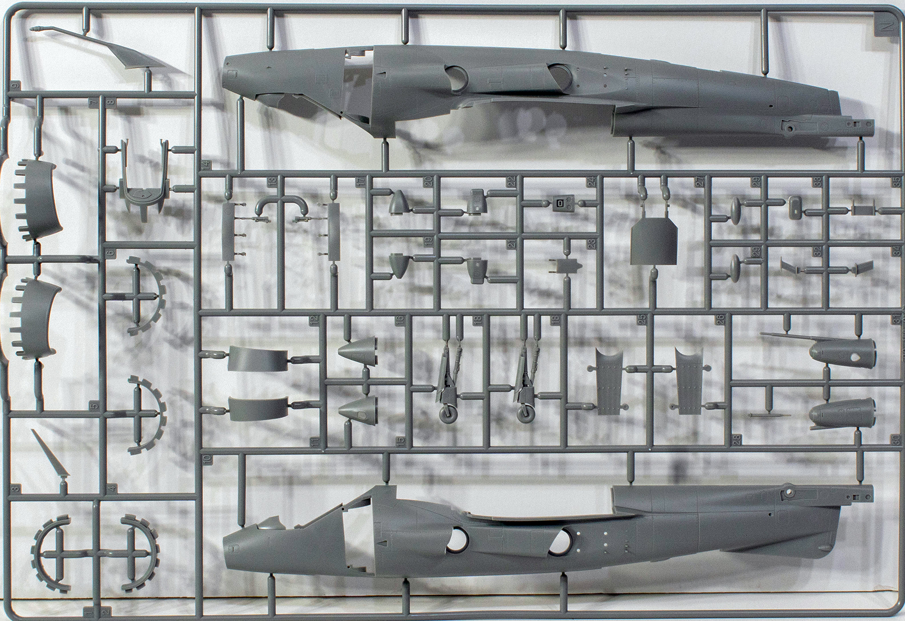 Kinetic 48072 1/48 AV-8A Harrier Parts Image 01