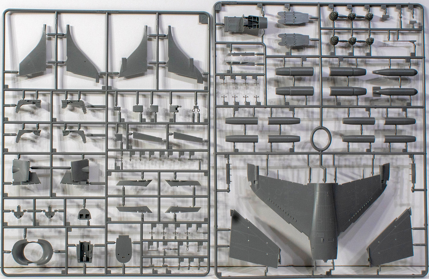 Kinetic 48072 1/48 AV-8A Harrier Parts Image 02