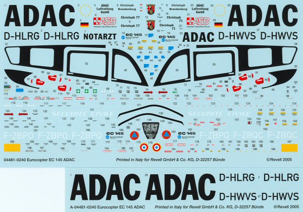 Revell 4481 1/32 Eurocopter EC145 'ADAC' Kit First Look Image 08