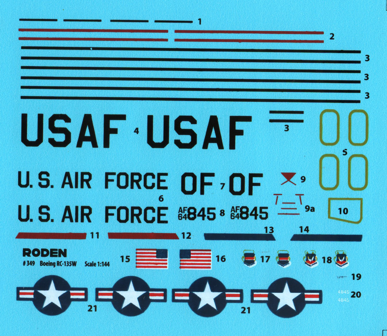 Roden 0349 1/144 RC-135V/W Rivet Joint Kit First Look Image 04