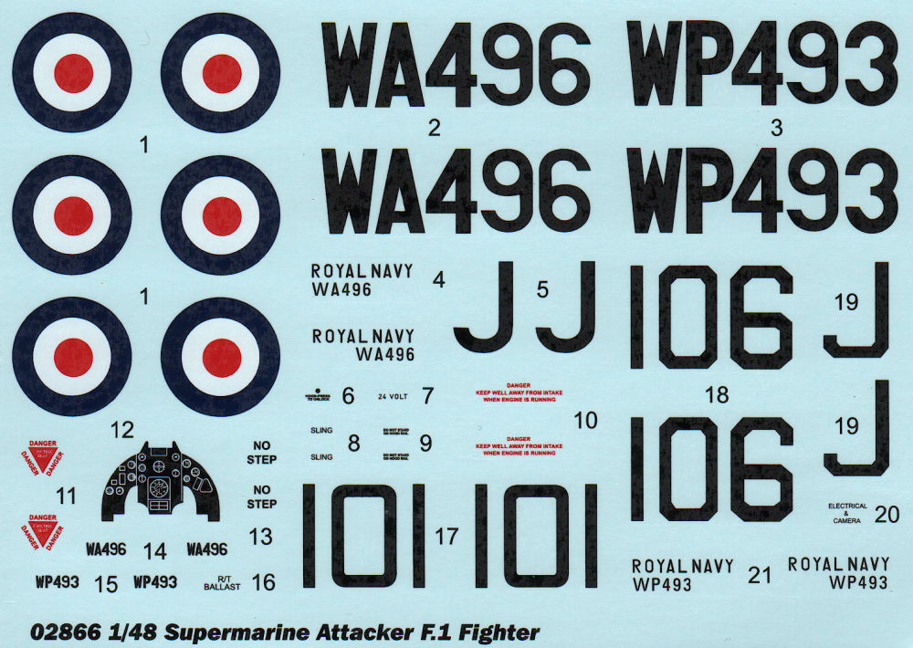 Trumpeter 02866 1/48 Supermarine Attacker F.1 Parts Image 04