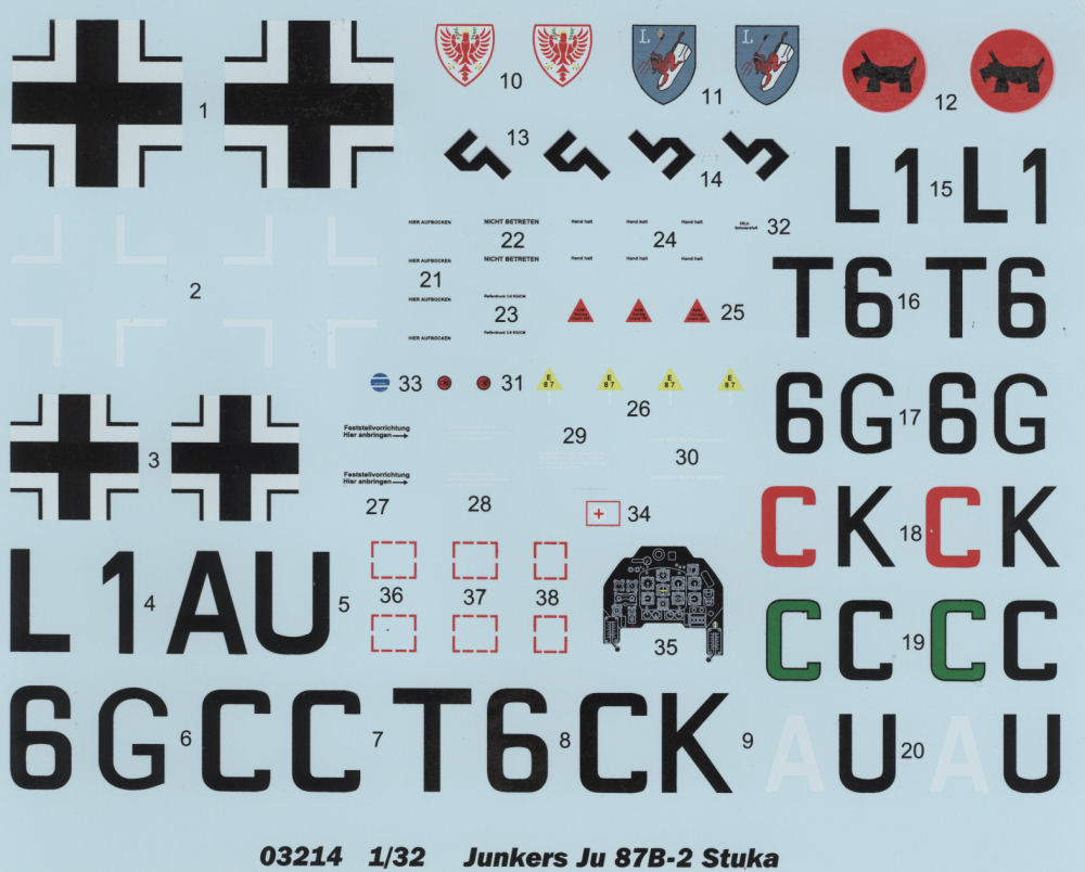 Trumpeter 03214 1/32 Junkers Ju 87B-2 Stuka Parts Image 07