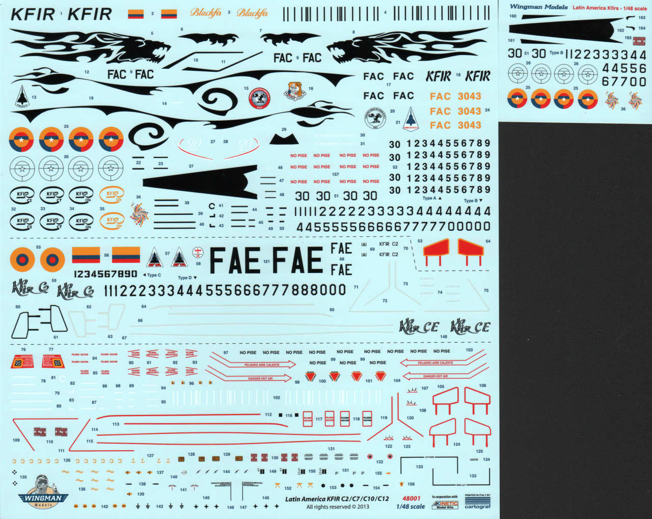 Wingman Models 48001 1/48 Latin American Kfirs Parts Image 08