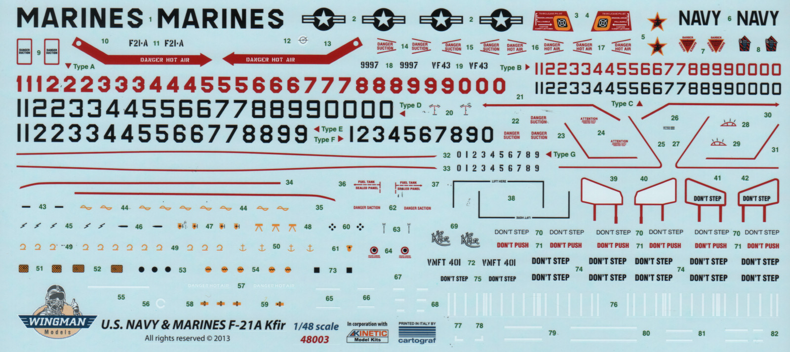 Wingman Models 48003 1/48 F-21A Kfir Parts Image 04