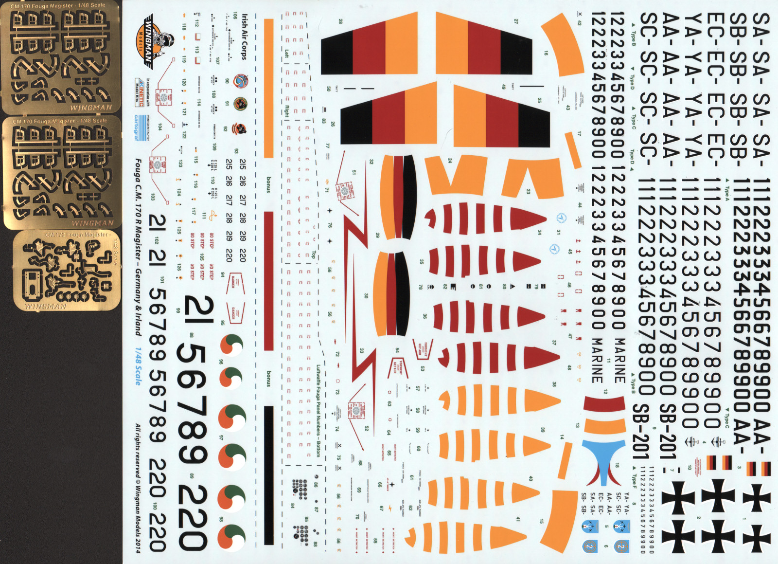 Wingman Models 48008 1/48 Fouga CM.170 Magister Parts Image 04